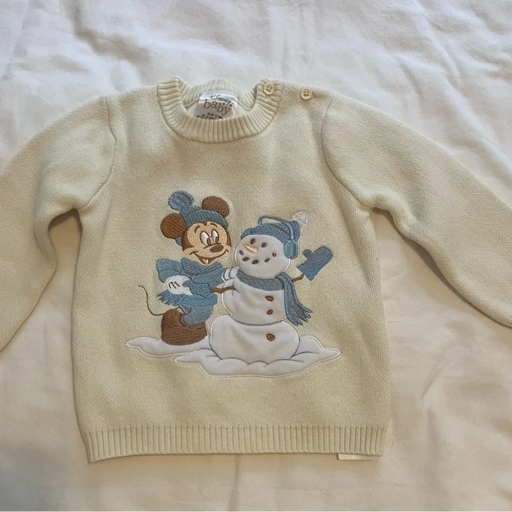 Disney Baby Mickey Mouse Snowman Cotton Sweater 12-18 Months